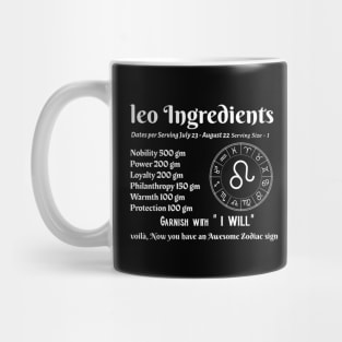 Leo Ingredients Mug